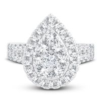 Multi-Diamond Engagement Ring 2 ct tw Round-cut 14K White Gold | Kay