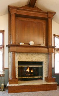 granite on fireplaces walnut hearth | Fireplace/Mantel