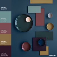 Almost Midnight Deep Color Palette · Evoke the magic of Deep Midnight - a poetic palette of twilight hues intertwined with artistic visions for a captivating seasonal journey. · 2023 Pantone Color Swatch · #Brown #Cold #Color #ColorPalette #Dark #FHICottonTCX #FHIMetallicShimmersTPM #Gold #Navy #Pantone #PANTONE16-4712TCXMineralBlue #PANTONE17-0935TCXDullGold #PANTONE18-1420TCXWildGinger #P...