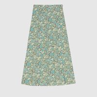 Green Gucci Liberty floral crêpe skirt | GUCCI® US