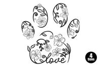 Floral Paw Print Embroidery Design. Love for Dogs Embroidery Design. Floral Paw Print Embroidery Design is a beautiful and unique style of embroidery that combines the charm of floral patterns with t...