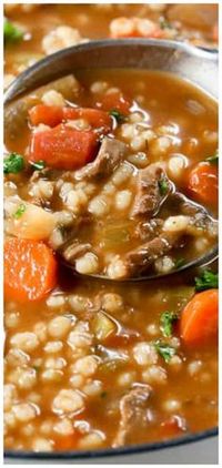 Beef Barley Soup ~ Incredibly easy and so delicious!