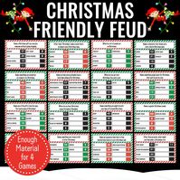 Christmas Friendly Feud Game Office Party Christmas Game Family Christmas Game Night Friendly Feud Christmas Printable Download - Etsy