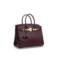 A MATTE BORDEAUX ALLIGATOR BIRKIN 30 WITH GOLD HARDWARE