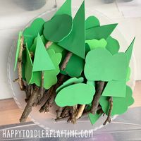 Plant the Trees Sensory Bin for Earth Day - HAPPY TODDLER PLAYTIME