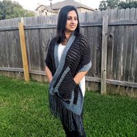 Tunisian Boho Pocket Shawl – Free Crochet Pattern! - KnitterKnotter