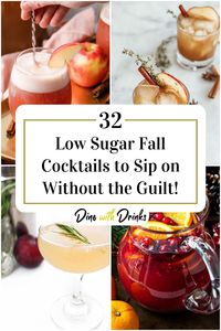 🍂🍹 Looking for low sugar fall cocktail recipes? 🙌 Check out our board for the BEST drinks that won't wreck your diet! 🍁🍸 These drinks are perfect for cozy nights in and autumn gatherings. 🍃🥃 Cheers to a healthier and happier fall! 🍂🍸 #LowSugarCocktails #FallDrinks #HealthyLifestyle #AutumnRecipes #CocktailIdeas #HealthyLiving #DrinkResponsibly #Pinterest