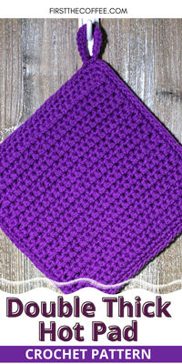 Discover the free Double Thick Crochet Hot Pad Pattern, a delightful DIY project to elevate your kitchen decor. Crocheted with the paired extended single crochet stitch for added durability, this hot pad blends functionality with style. Perfect for personal use or as a charming homemade gift. Get started on your crochet journey today with this free pattern!