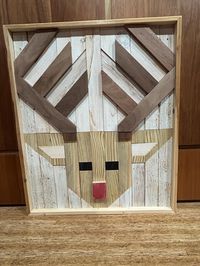 Wood wall art Rudolph. Made from reclaimed wood. Custom built in our small wood shop.  Will be the talk of the holidays and make  your in-laws jealous.  Combine with our Santa Clause to make a holiday set! Please just send a message prior to ordering so we may discuss combining shipping to save you some money.  Christmas décor, holiday art, reclaimed wood, cottage Christmas Every piece of wood is unique and different, reclaimed from various locations,  and takes stain in its own way. Which means there might be some imperfections (cracks, knots, holes, grain, etc.) in the wood. This should be expected with wood and we believe this adds character and a unique look to each piece.