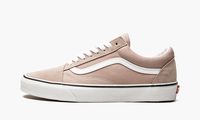 The Vans Old Skool offers a supreme skateboarding product with a solid background story.  The first Vans skate shoe to bear the iconic side stripe, this style emerged in 1977.  This release in “Etherea” features a beige canvas and suede upper and a white leather logo stripe on the sidewall.  The unisex sneaker is an instant go-to to polish off a bold, classic, or monochromatic outfit.  White laces, contrasting stitching, and a white sole complete the design.  It also has a rubber waffle outsole