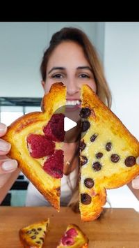 Ayeh Manfre on Instagram: "Chocolate or Berries??   I finally tried the Custard Yogurt Toast I keep seeing, and yep it’s worth the hype!  I was worried it may taste “eggy” but it doesn’t at all!  It actually tastes like a dessert for Brekkie, but healthy too 🙌   All you need is  - Egg - Greek yogurt - Maple syrup (or honey)  Get fancy as you like with the toppings, I can’t decide which I liked more the chocolate or raspberries but I loved them both!  Then bake in the oven or airfryer for a few mins until golden.  Full recipe for both oven & air fryer methods inc tips are on my website too! Link in my profile will take you there x  https://cookingwithayeh.com/custard-yogurt-toast-viral-tiktok-recipe/  Give it a try, let me know what you think!  #custardtoast #yogurttoast #custardyogurttoas