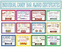 25 Individual Candy Bar Awards Candy Bar Award Certificates | Etsy