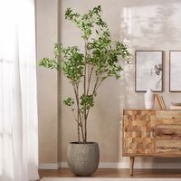 Primrue 94.5'' Faux Eucalyptus Tree in Planter & Reviews | Wayfair