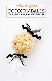 Easiest Popcorn Ball Recipe at PagingSupermom.com I have never used both brown sugar and marshmallows, but sounds good