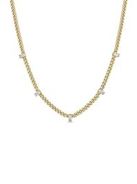 14kt yellow gold polished finish curb chain baguette cut diamonds Normal everyday use and external agents may reduce the lustre of gemstones and gold surfaces. To maintain, use specific, non-abrasive products specially meant for cleaning jewellery.