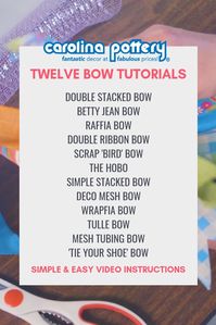 bow tutorials, easy bow tutorials, twelve bow tutorials, bows, how to make a bow