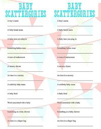 Baby Shower Games