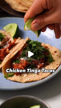 Food & Wine on Instagram: "Not only is this recipe for tinga, the smoky Mexican tomato sauce, absolutely delicious but it comes together with just a few simple ingredients 👏. Grab some tortillas and have Chicken Tinga Tacos for dinner at the link in bio. 🌮: @jennlouis, 🎥: @matthewfrancisj 

#chickentinga #tacorecipe #chickentacos"