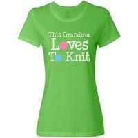 Grandma Knitting Women's T-Shirt Key Lime $19.99 www.personalizedgrandma.com