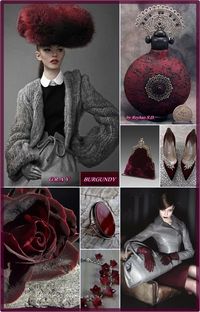 #Farbberatung #Stilberatung #Farbenreich mit www.farben-reich.com '' Burgundy & Gray '' by Reyhan Seran Dursun