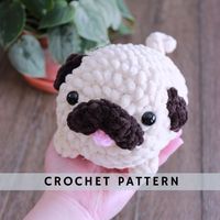 The Pug Crochet Pattern Amigurumi Pattern Crochet Pug - Etsy