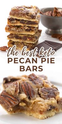 These keto pecan pie bars are so gooey and decadent, you won't believe they're sugar free! There's a reason these bars are one of my most popular keto dessert recipes. And at less than 5g of carbs, you can afford to indulge.