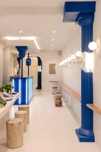 Greek restaurant interior by Masquespacio takes cues from ancient ruins