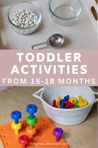 Engaging, fun, and purposeful activities for young toddlers 16 to 18 months old are so valuable to our children. We want a variety of open-ended toys, puzzles, practical life activities that develop fine motor skills, and simple Montessori toys that isolate a skill. Get all these and more activity ideas for your toddler.