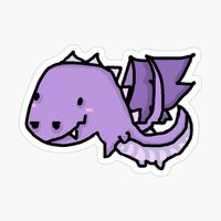 Get my art printed on awesome products. Support me at Redbubble #RBandME: https://www.redbubble.com/i/sticker/Purple-Dragon-by-belleboudreau/51165730.EJUG5?asc=u