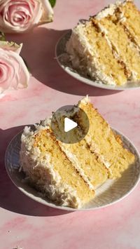 Maddie & Jules on Instagram: "Coconut cake is one of our all-time favorite cakes. Tender coconut cake layers with vanilla bean cream cheese icing all topped with sweetened, shredded coconut. This cake is moist, packed with coconut, and will become your new go to coconut cake… It’s just that good.

Full coconut cake recipe linked in bio or visit https://kitchen-by-the-sea.com/coconut-cake/

Ingredients
3 ¾ cups cake flour 445 grams
1 ½ teaspoon baking soda
2 teaspoons salt
2 tablespoons vanilla bean paste or 2 teaspoons vanilla extract
½ teaspoon almond extract
1 ½ cup buttermilk 375 ml
3 eggs
1 cup avocado oil 250 ml
1 cup melted coconut oil 224 g or 250 ml
2 ½ cups granulated sugar 500 g
¼ cup hot water
1 ½ cup sweetened shredded coconut, packed 150 g
Cream Cheese Icing:
1 stick butter 11