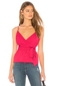 About Us Julia Wrap Top in Hot Pink