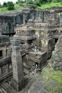 Ellora Caves in India - these are so cool cuz they were actually carved out of a big mountain