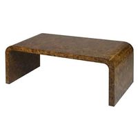 Waterfall Coffee Table in Burl Wood & Dark Burl WoodColor: Brown 48"W X 18"H X 22"D