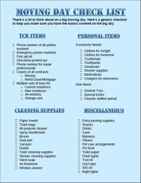 Moving soon? Save this Moving Day Check List! If you are looking for a Realtor in Bakersfield..or better yet a Br… | Moving tips, Moving day, Moving house checklist