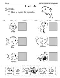 Add this worksheet that reinforces opposites to your collection of Dr. Seuss resources. A fun follow up to One Fish, Two Fish, Red Fish, Blue Fish.