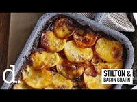 This crispy, cheesy, creamy stilton and bacon gratin is just what you need on those cold winter nights.