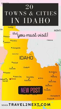 Idaho is home to so many incredible towns and cities! From the bustling capital of Boise to the charming town of Coeur d'Alene, there's something for everyone. Don't forget about Sun Valley, Idaho Falls, and Moscow!