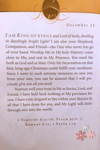 Today’s Jesus Calling devotional, for December 23rd, reminds us to trust God as Savior and Friend, knowing His presence is all we need. Let go of life’s clutter and embrace His peace and provision. Dive deeper into spiritual clarity with our blog post, “The Key to Decluttering Your World,” for faith-based tips to simplify your life and focus on what truly matters. Click to learn how to declutter your world while growing closer to God! #FaithOverClutter #JesusCallingDevotional #christian 