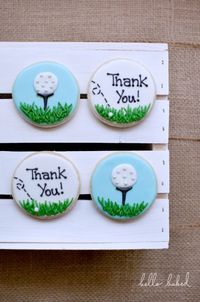 Golf favour cookies