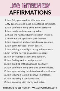 Job Interview Affirmations #manifesting #manifestingmylife #affirmations