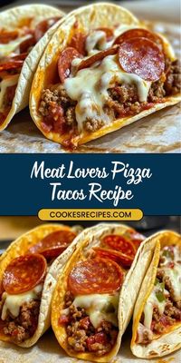 Get the best of both worlds with these Meat Lovers Pizza Tacos! Combining the savory goodness of a classic meat-loaded pizza with the handheld convenience of tacos, this fusion recipe is a game-changer. Perfect for pizza night, Taco Tuesday, or any time you're craving something unique and delicious! 😋 #PizzaTacos #MeatLovers #FusionFood