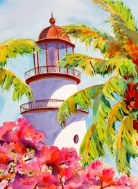 Original Watercolor Painting, Key West Lighthouse, Negley Watercolors, Florida art, Tropical art, Ellen Negley, Key West Art, Beach Art Original Watercolor Painting by Ellen Negley 30 x 22 on paper You can see more of my original paintings on my website at www.negleywatercolors.com