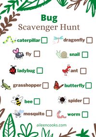 We're going on a bug hunt! Get outdoors and have some fun with your kids using this free printable! Little kids will love being able to do their very own bug scavenger hunt with these easy to follow bug hunt checklist.