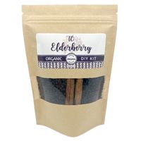 This family size kit allows you to easily and affordably make a delicious and highly effective elderberry syrup in your own kitchen! All you need to do is add water and simmer, strain and then add 1 to 2 cups of honey or whatever sweetener you choose! Ingredients: organic elderberries, organic dried ginger root, organi