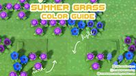 I’ve had a lot of people ask for a grass color-match guide so they can make their own grassy edges, moss tiles, or whatever else you may want, so here it is for summer!  I mighhttttt TT to the other...