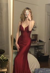 MC058,Burgundy mermaid long prom dress v-neck tight simple prom dress · More Cheer Dress · Online Store Powered by Storenvy