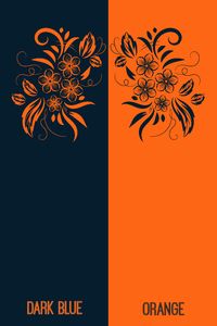 Dark Blue & Orange