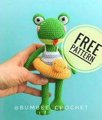 Amigurumi Swimming Frog Crochet Free PDF Pattern - Amigurumi