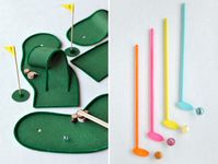 Make a DIY Tabletop Mini Golf Set - perfect kids play for a rainy afteroon!