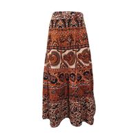 Mogulinterior Bohemian Wrap Skirt Cotton Printed Hippy Sarong Long... ($25) ❤ liked on Polyvore featuring skirts and dresses